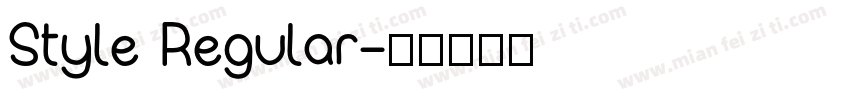 Style Regular字体转换